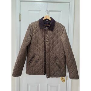 Barbour Men's Classic Tartan Quilted Jacket, Brown XL